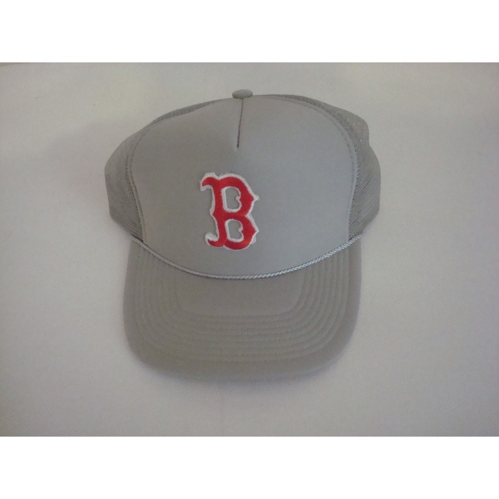RED SOX TRUCKER ROPE‎   00S SNAPBACK  HAT CAP VINTAGE DEADSTOCK R1